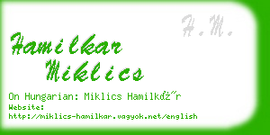 hamilkar miklics business card